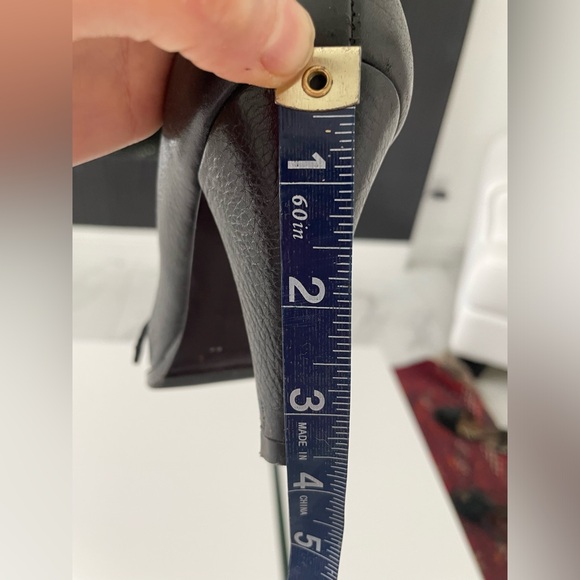 BURBERRY BLACK LEATHER HIGH HEELS EU38 US8 - Picture 14 of 16